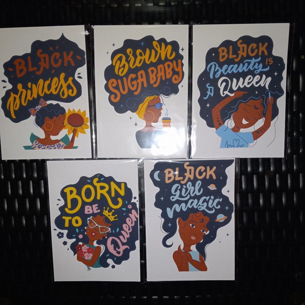 Black girl magic art accent prints